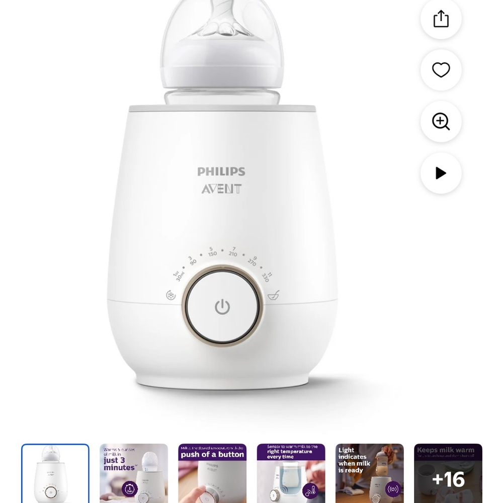 White Minimalist Bottle Warmer with LED Indicator
